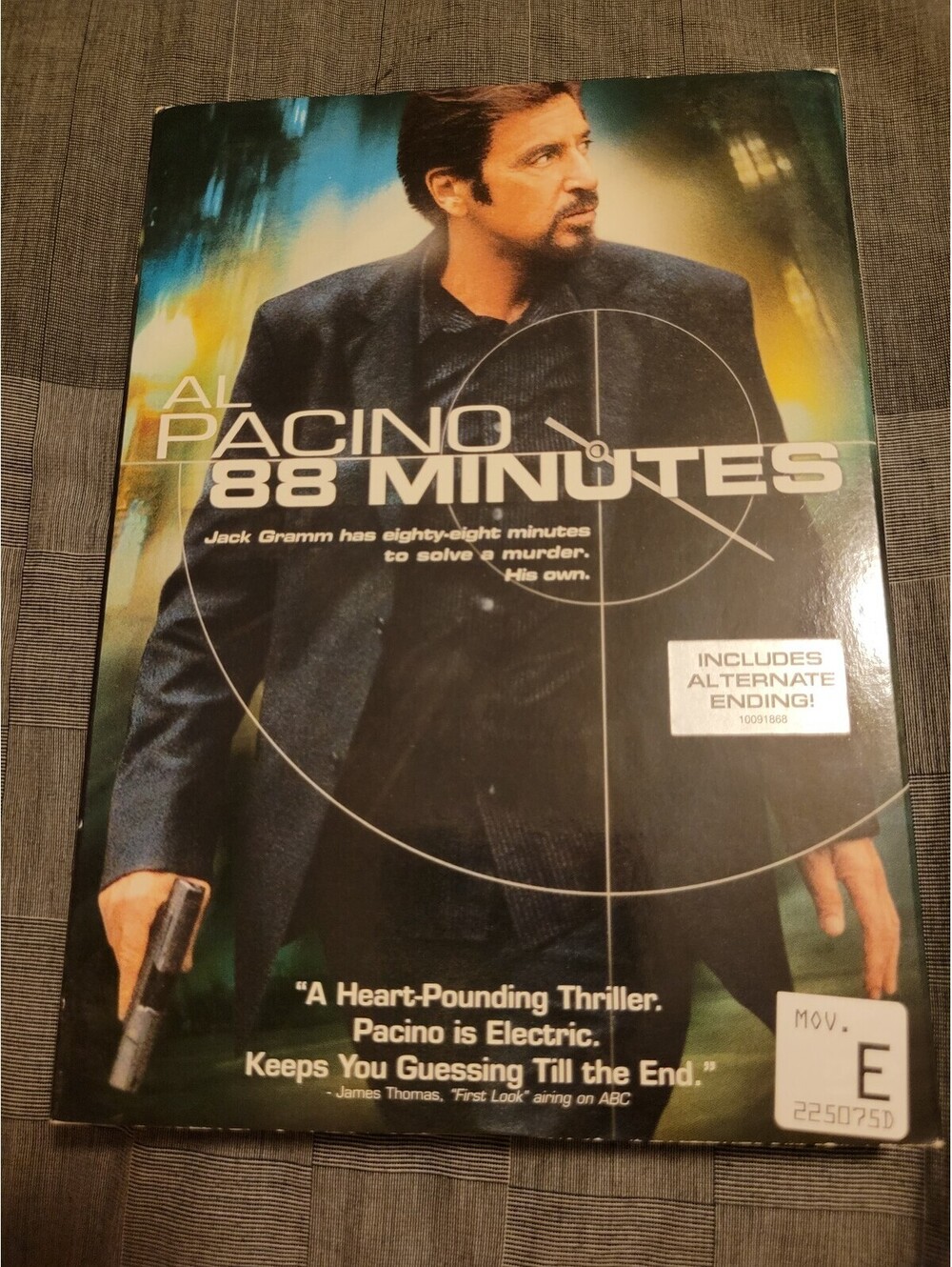 88 Minutes DVD Al Pacino Alternate Ending Thriller